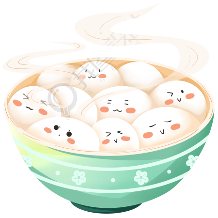 传统美食汤圆卡通图片