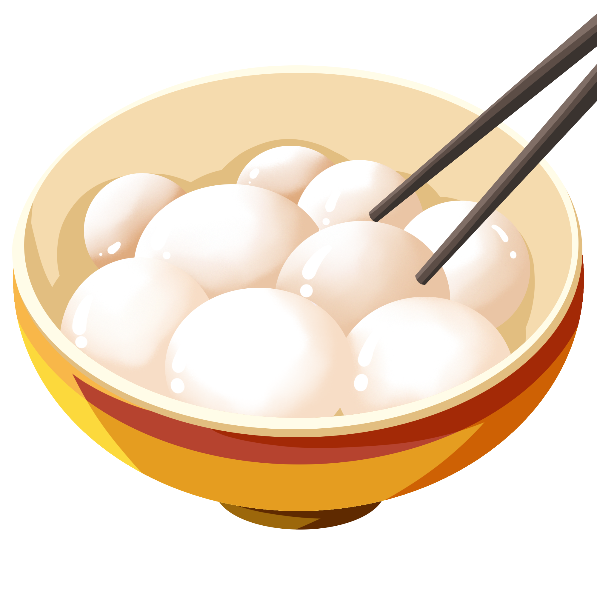 汤圆图片插画简笔画创作方法！快速制作技巧！