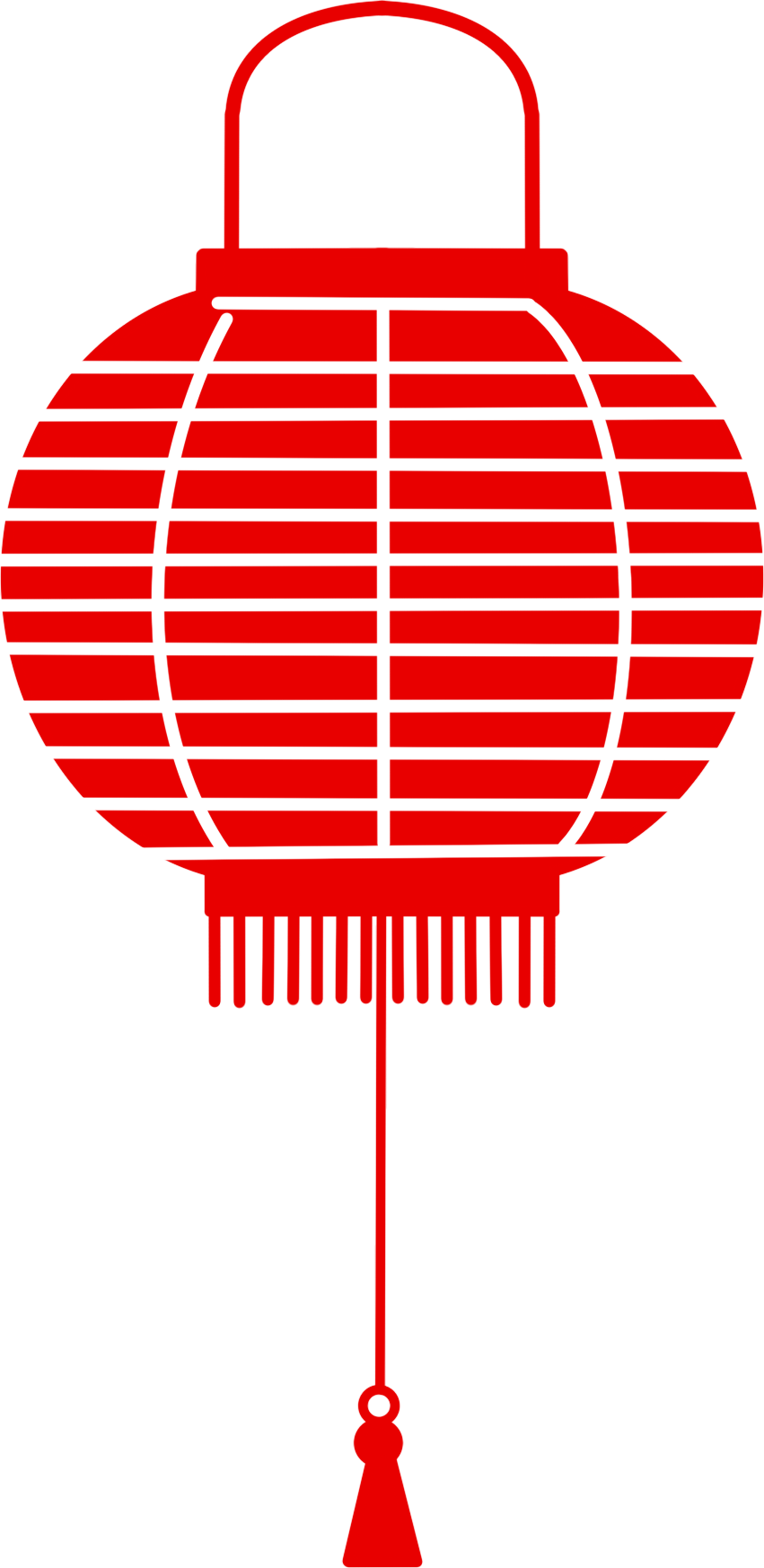 单色圆灯笼大红灯笼元素