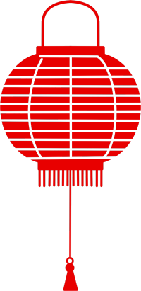 单色圆灯笼大红灯笼元素