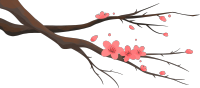 桃花唯美花枝春天景物元素
