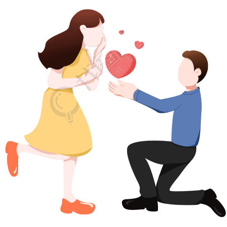 情侣求婚爱心甜蜜图片