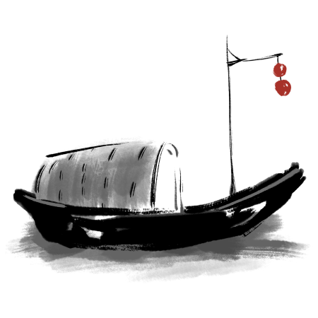 古风小船图片