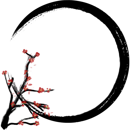古风冬日红色梅花边框图片