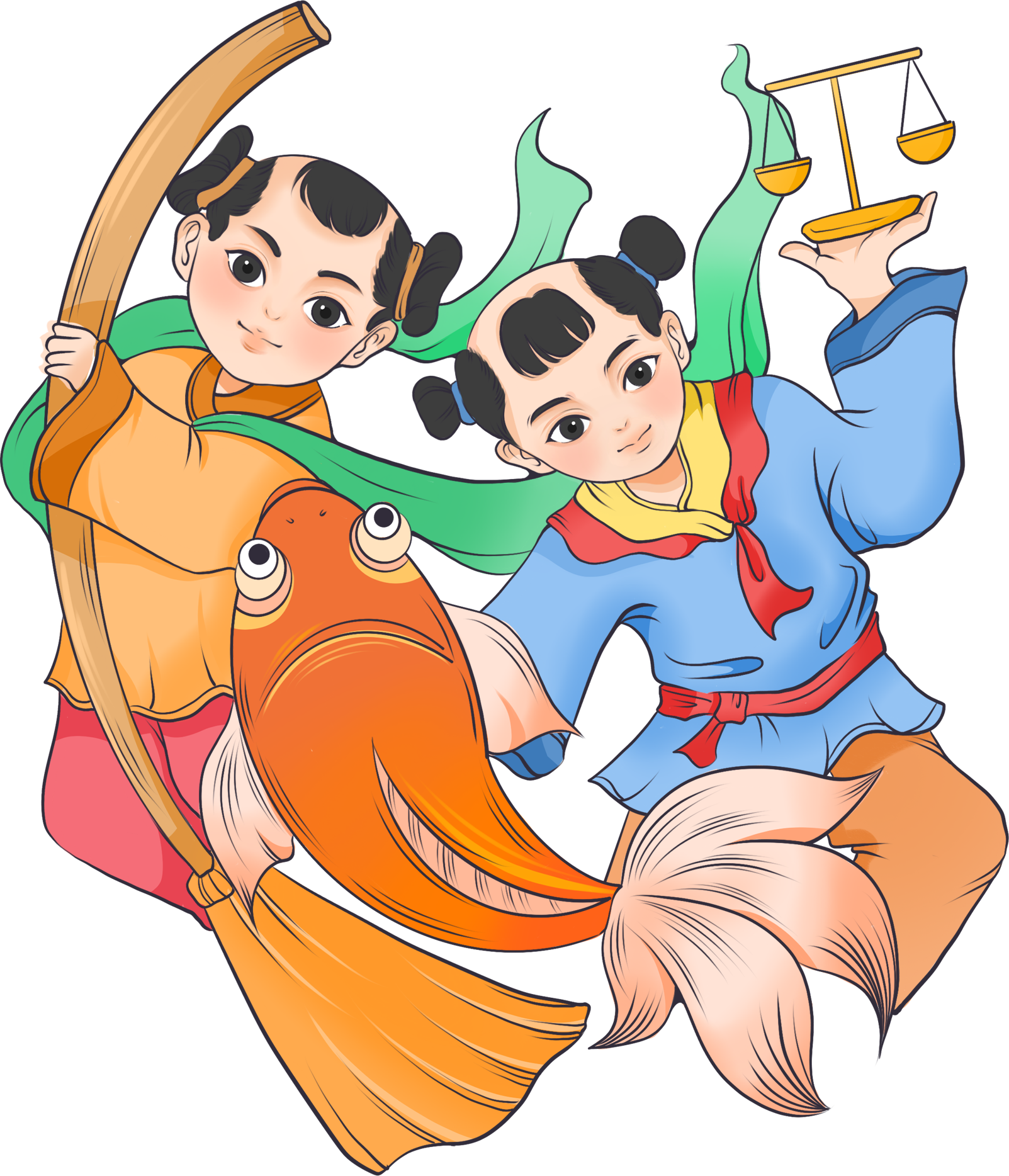 吉祥年画年年有余图片