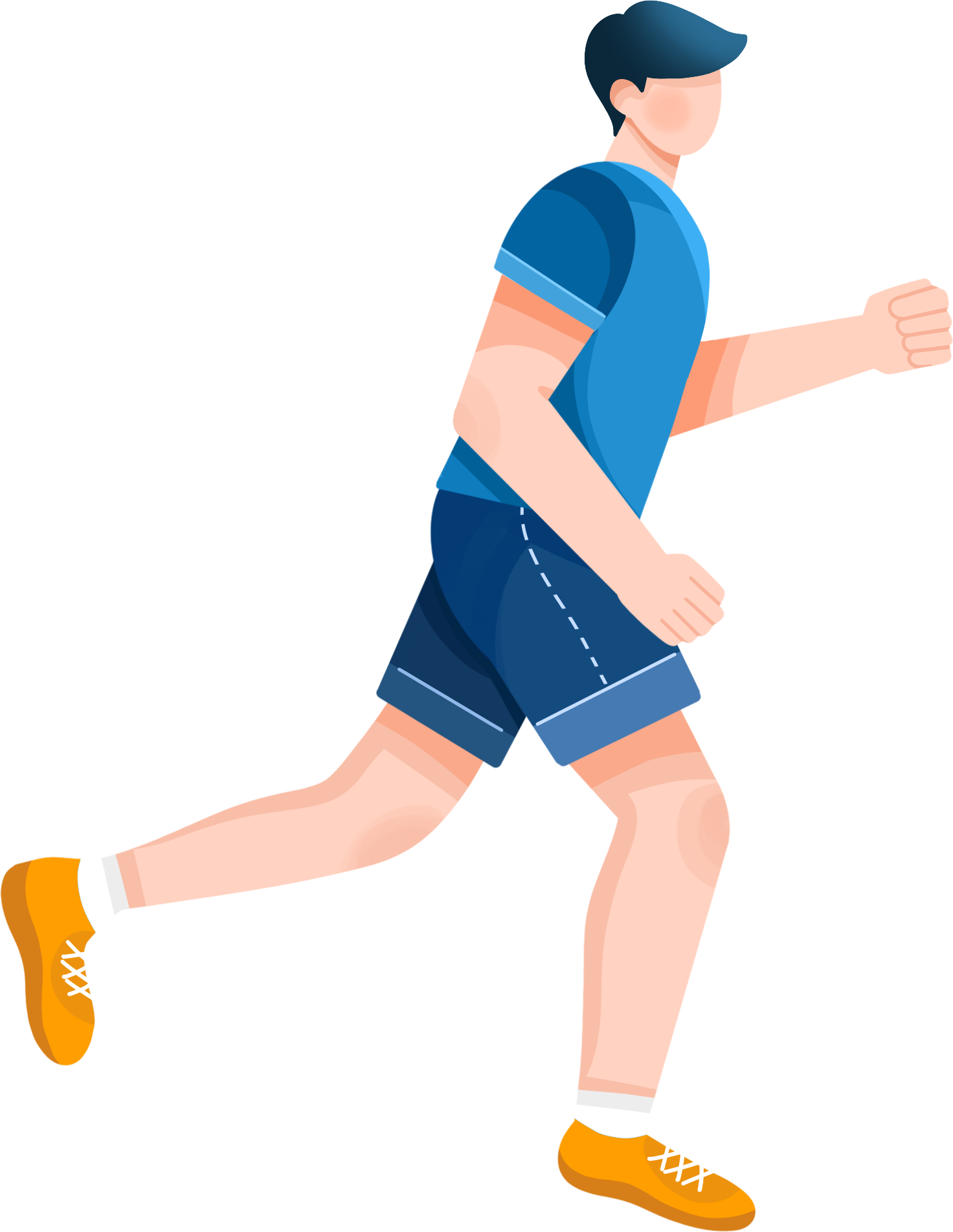 穿运动服跑步男生图片