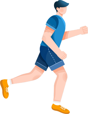 穿运动服跑步男生图片