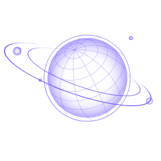 科技行星环绕图片
