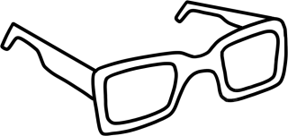 卡通装饰简笔画眼镜元素