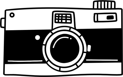 简笔画照相机摄影工具元素