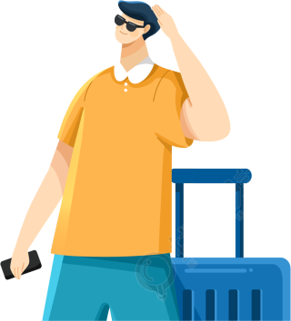 节假日外出旅游的男人图片