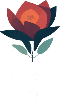 简约插画玫瑰花PNG素材