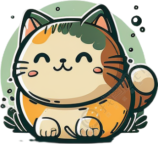 小清新卡通猫头像设计