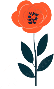 简约风格玫瑰花PNG图形素材