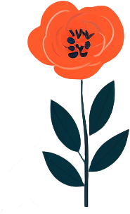 简约风格玫瑰花PNG图形素材