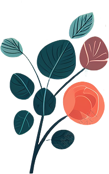 极简插画玫瑰花PNG图形素材
