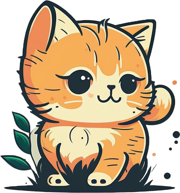可爱猫咪卡通标志设计