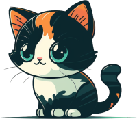 可爱猫咪卡通标志设计
