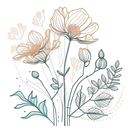 花卉元素插画设计