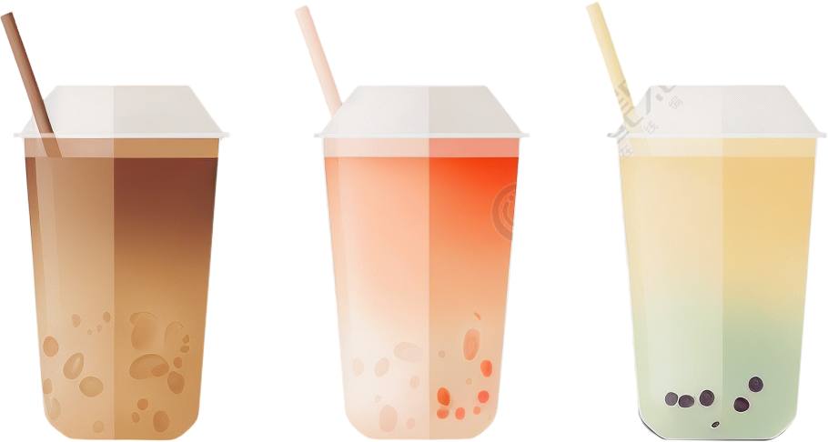夏日清爽饮品插画素材