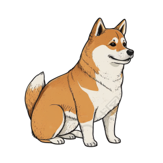 手绘萌犬PNG图形素材