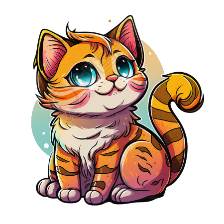 可爱卡通猫咪插画设计素材