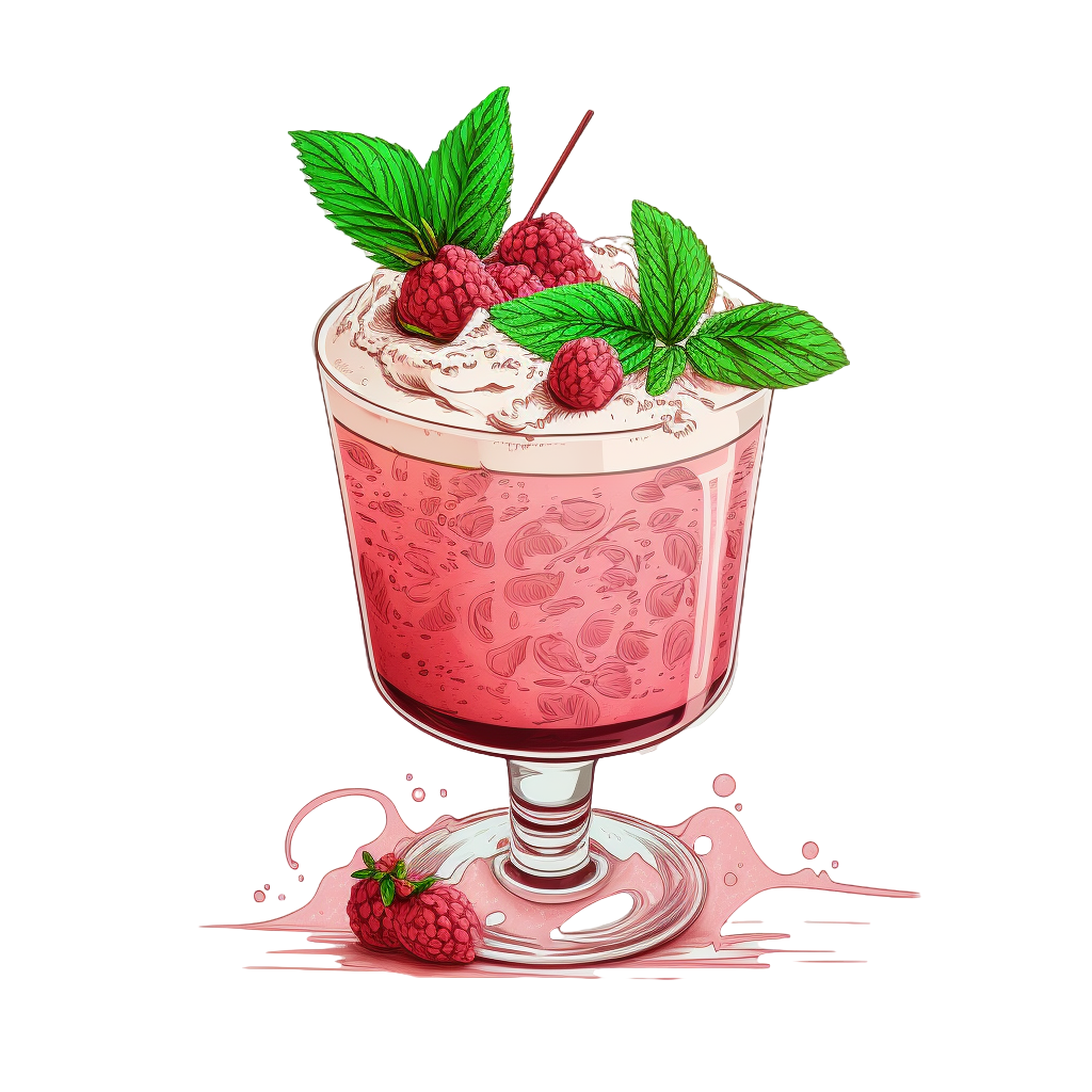 手绘酒吧Clover Club鸡尾酒插画设计