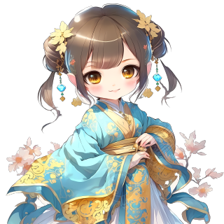 水元素古风仙女PNG图形素材