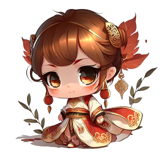 古风萌仙女Chibi免费PNG素材
