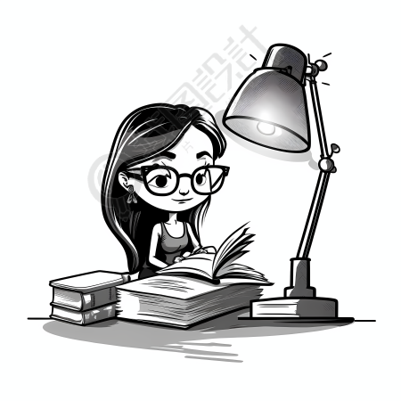 白底办公室职员插画设计素材