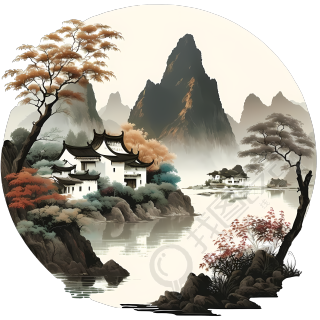 山水间的小村庄