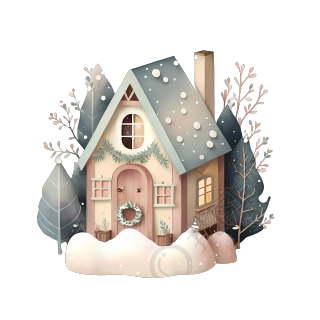 小木屋圣诞节素材