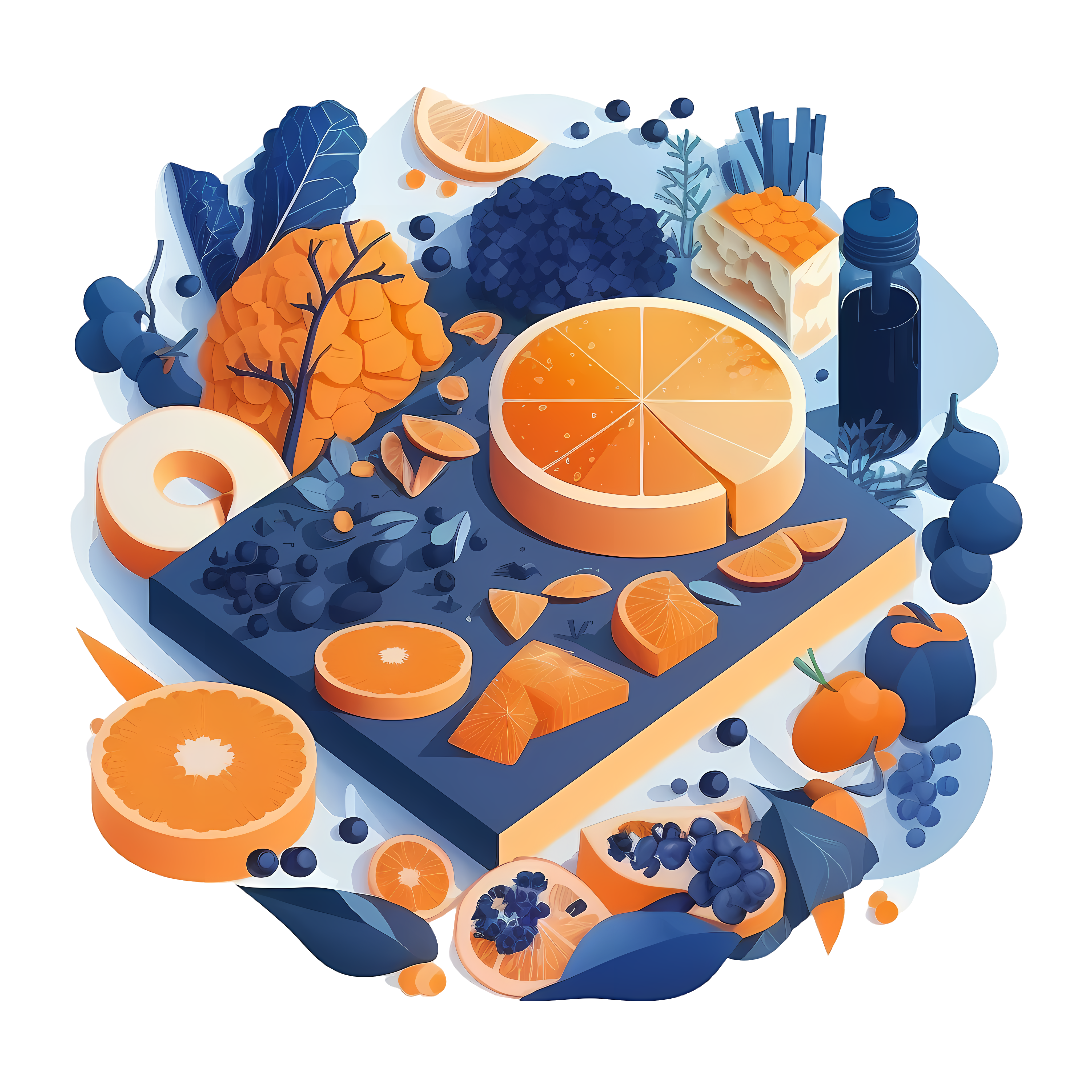 手绘食物插画PNG素材