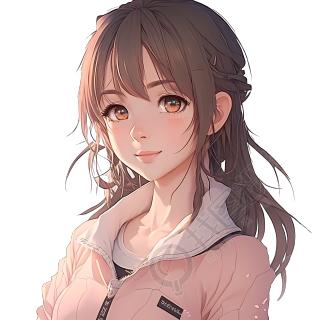可爱女动漫角色PNG图形素材
