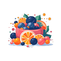 白色背景糖果扁平插画UI设计元素