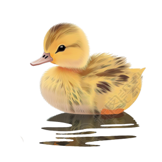 可爱小鸭矢量插画素材