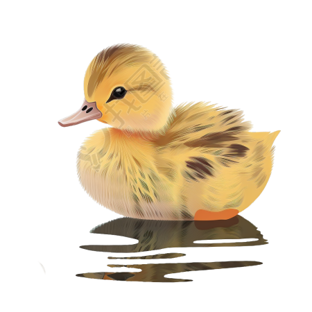 可爱小鸭矢量插画素材