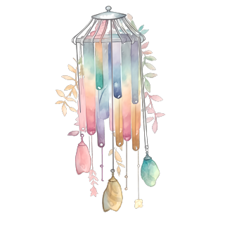 透明背景风铃花束PNG素材