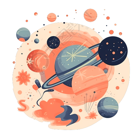 简约明亮的宇宙PNG图形素材