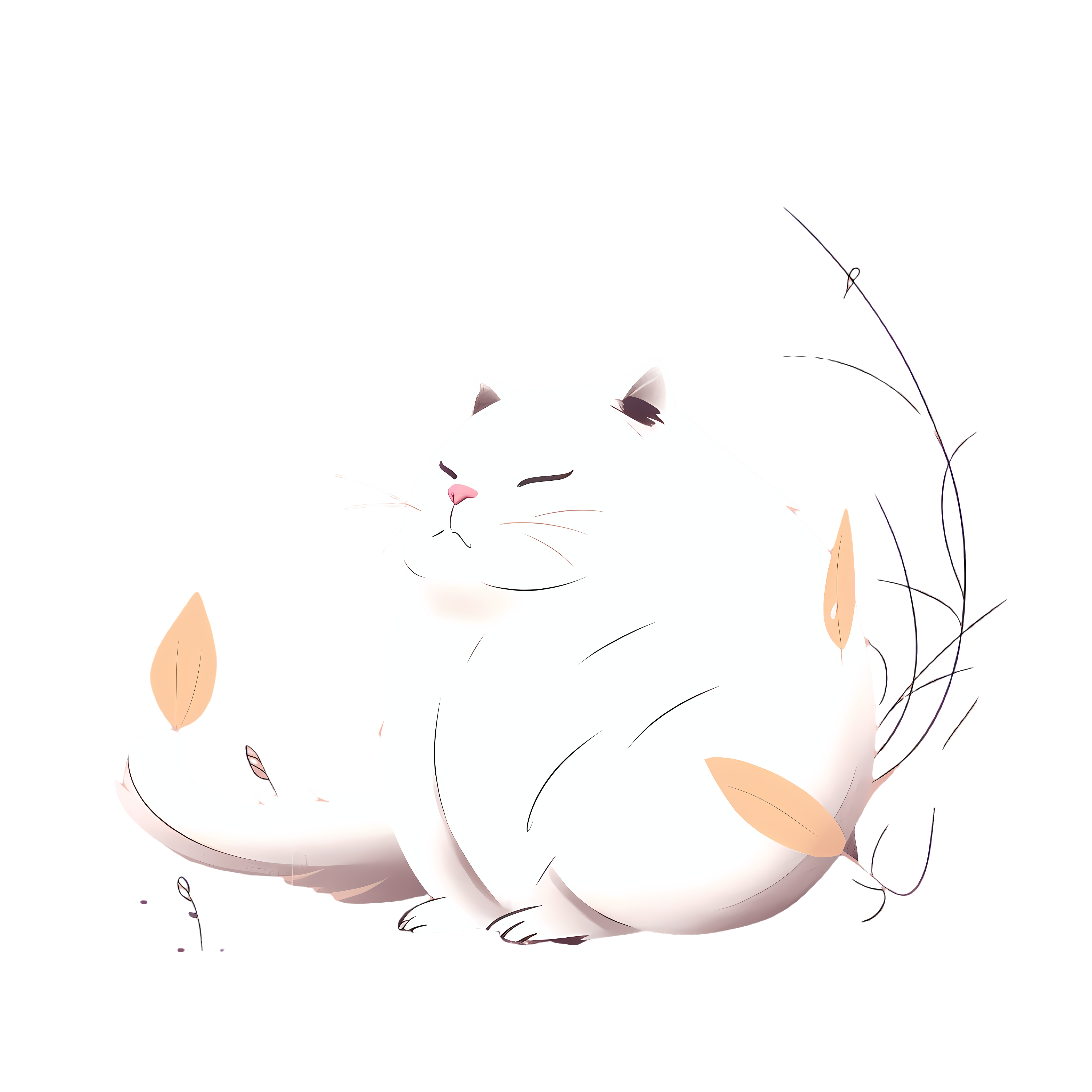 简洁风肥胖猫