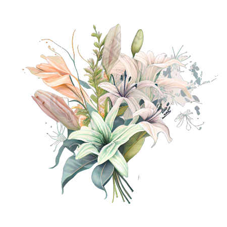 软色百合矢量插画素材