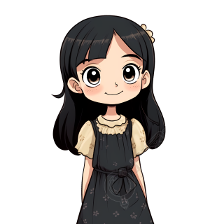 宫崎骏风格插画少女