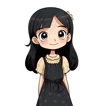 宫崎骏风格插画少女