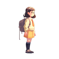 校服可爱小萝莉插画