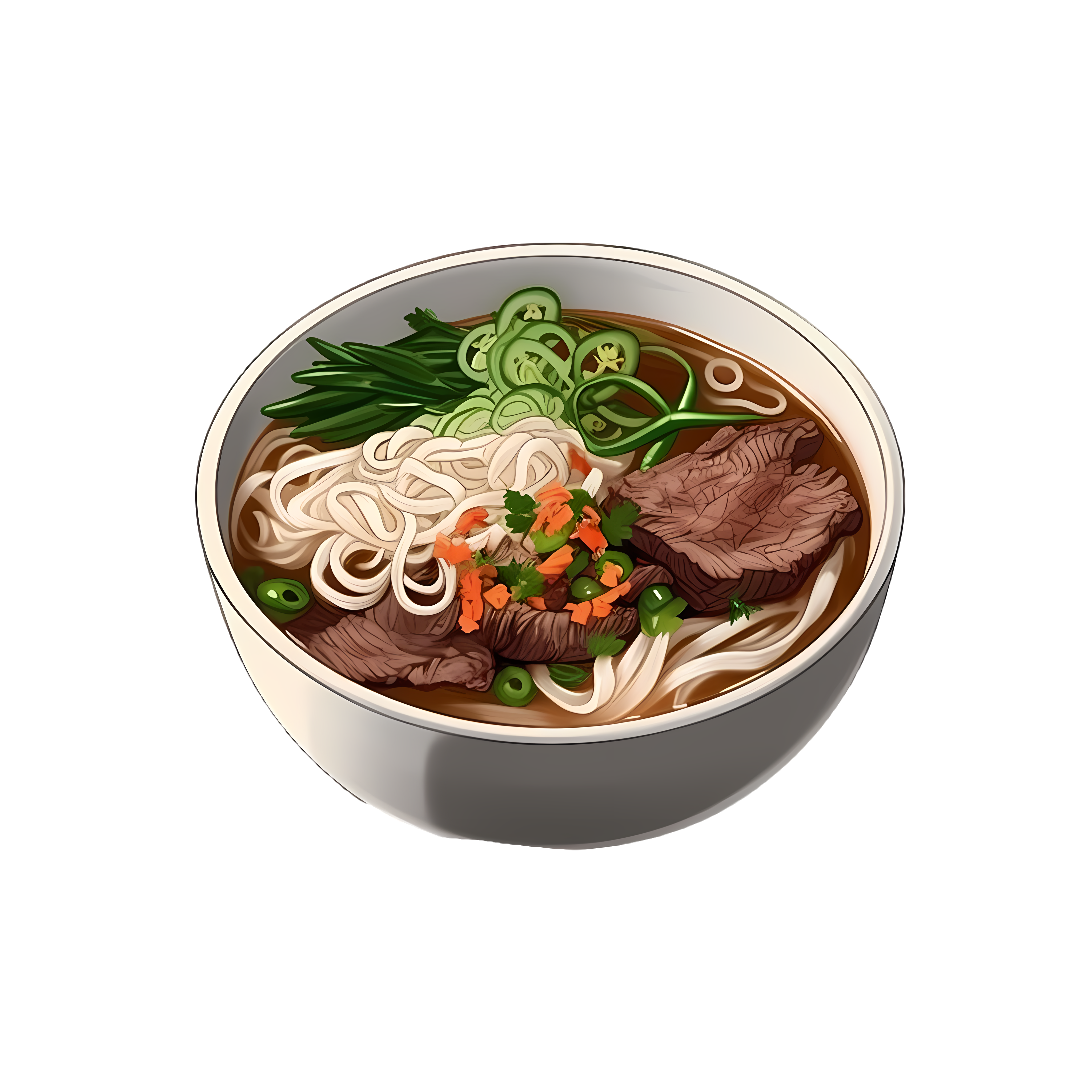 清爽牛肉面插画设计