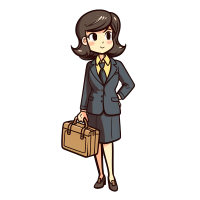宫崎骏风格职业女性矢量插画