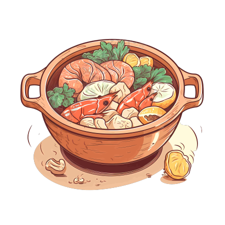 高清透明背景火锅插画设计