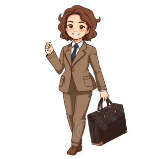 宫崎飞利信风格女性商务插画