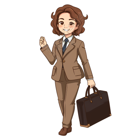 宫崎飞利信风格女性商务插画