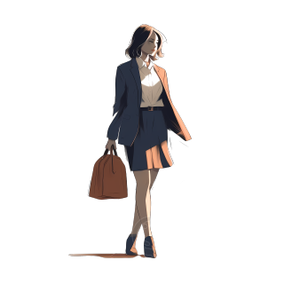 商务女性插画设计